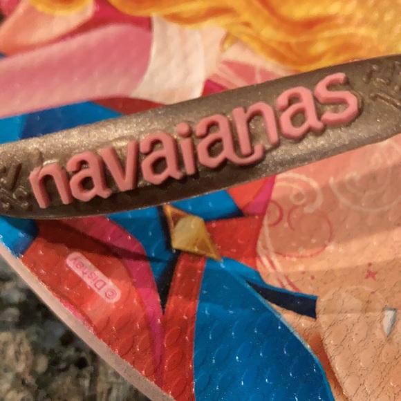 HAVAIANAS PRINCESS FLIP FLOPS SIZE 3/4 - Picture 8 of 9